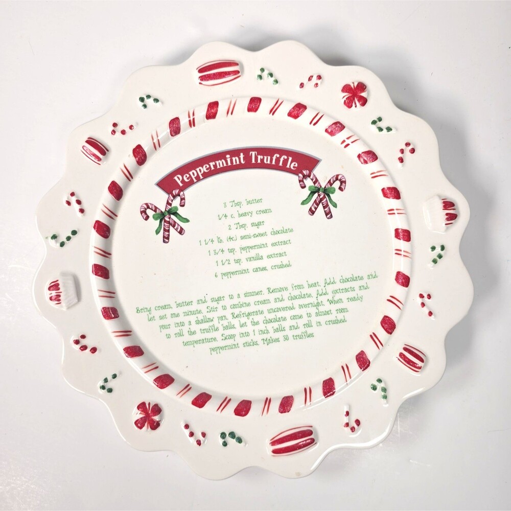 The White Barn Candle Co Christmas Plate Peppermint Truffle Recipe